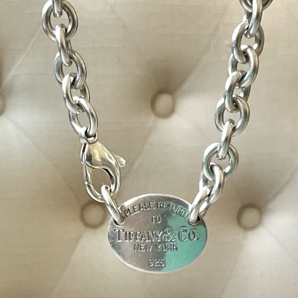 Tiffany & Co. Oval Tag Necklace